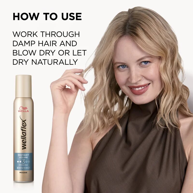 Wella flex Instant Volume Boost spuma și extra volum 200 ml