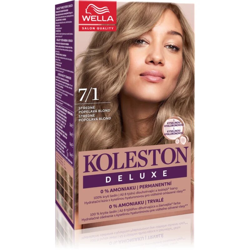 Wella Koleston Deluxe culoare par fără amoniac culoare 7/1 Medium Ash Blonde 100 ml