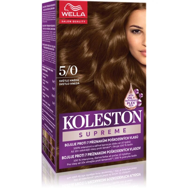 Wella Koleston Supreme culoare par culoare 5/0 Light Brown 100 ml