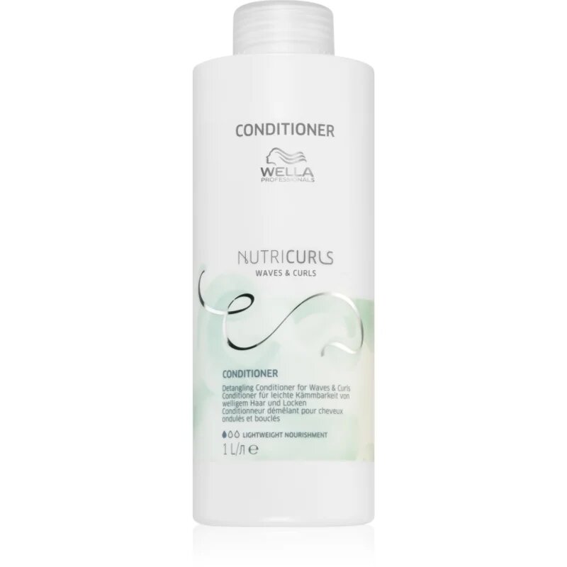 Wella Professionals Nutricurls Waves & Curls balsam hranitor pentru par usor de pieptanat 1000 ml