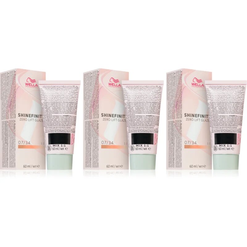 Wella Professionals Shinefinity Zero Lift Glaze vopsea de păr demipermanentă ambalaj economic culoare 07/34 - Paprika Spice