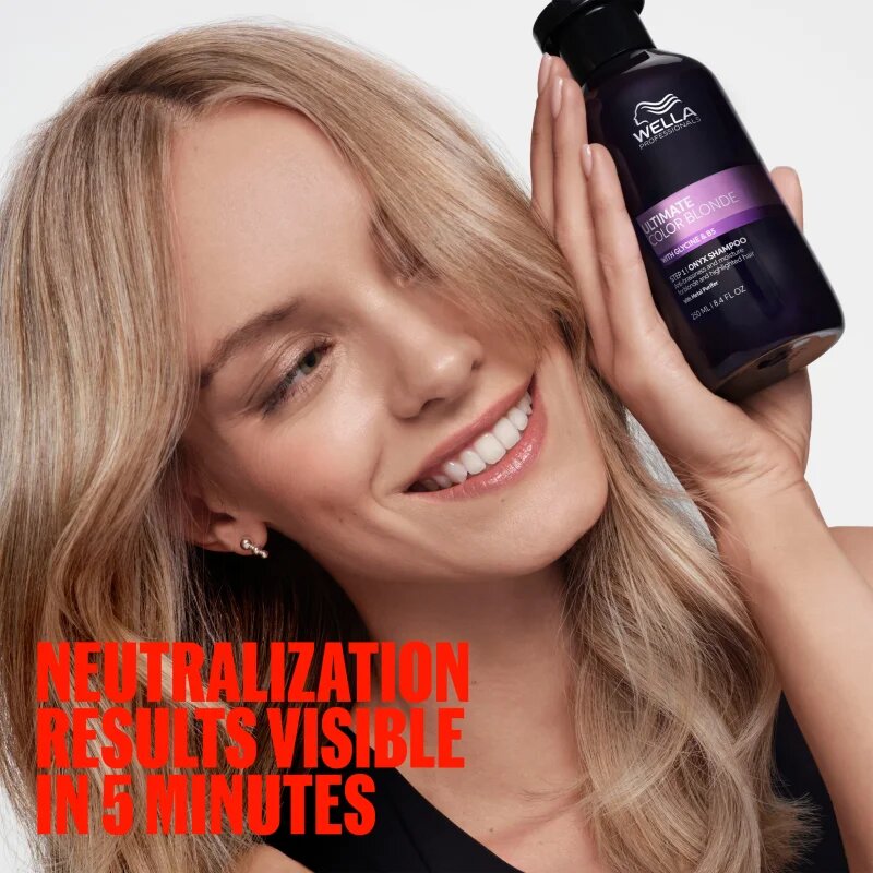 Wella Professionals Ultimate Color Blonde Shampoo șampon pentru neutralizarea tonurilor de galben pentru iluminarea părului sau pentru părul cu șuvițe