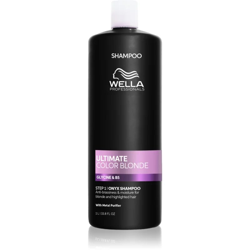 Wella Professionals Ultimate Color Blonde Shampoo șampon pentru neutralizarea tonurilor de galben pentru iluminarea părului sau pentru părul cu șuvițe