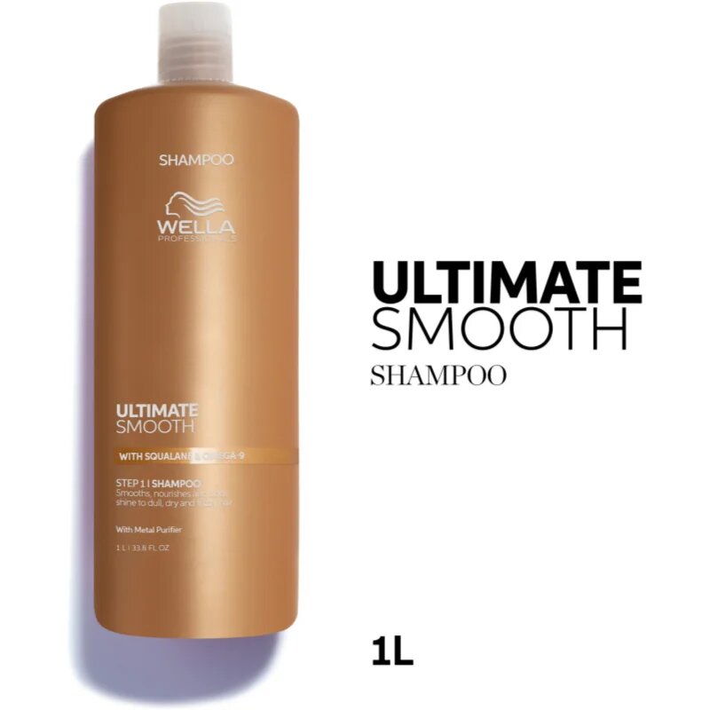 Wella Professionals Ultimate Smooth Shampoo șampon intens hrănitor pentru un par stralucitor si catifelat 1000 ml