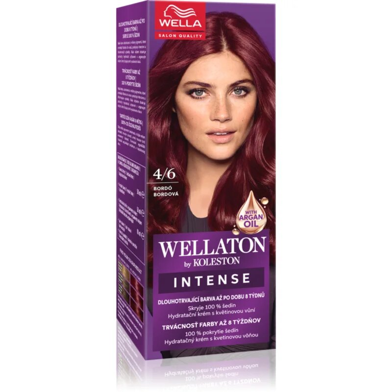 Wella ton by Koleston Culoare permanenta pentru par cu ulei de argan culoare 4/6 Burgundi 1 buc