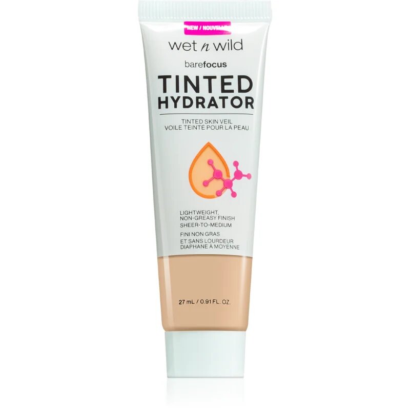 Wet n Wild BareFocus Tinted Hydrator lichid nuanțator pentru uniformizarea tenului culoare Light Medium 27 ml