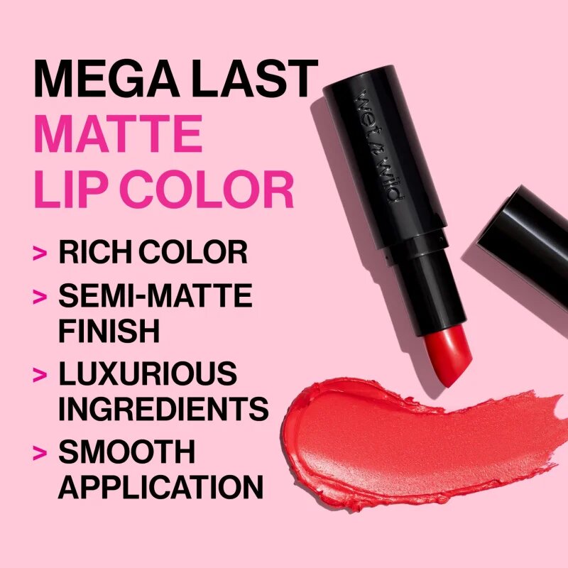 Wet n Wild MegaLast ruj hidratant cu efect matifiant culoare Red Velvet 3.3 g