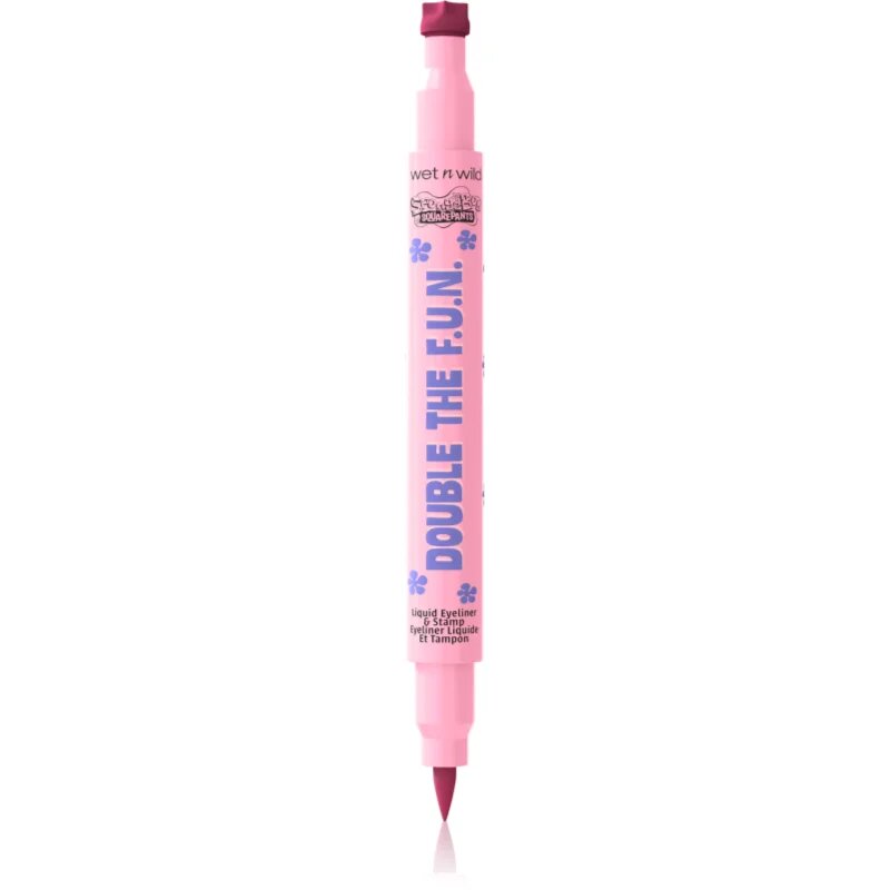 SpongeBob SquarePants Double The F.U.N. Liquid Eyeliner & Stamp tuș multifuncțional pentru ochi culoare Jumpin' Jellyfish 1.2 ml