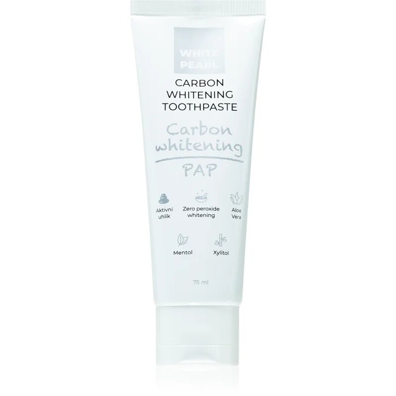 White Pearl PAP Carbon Whitening pasta de dinti pentru albire 75 ml