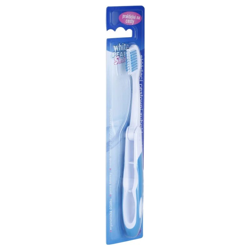 White Pearl Smile periuta de dinti pliabila pentru calatorii 1 buc