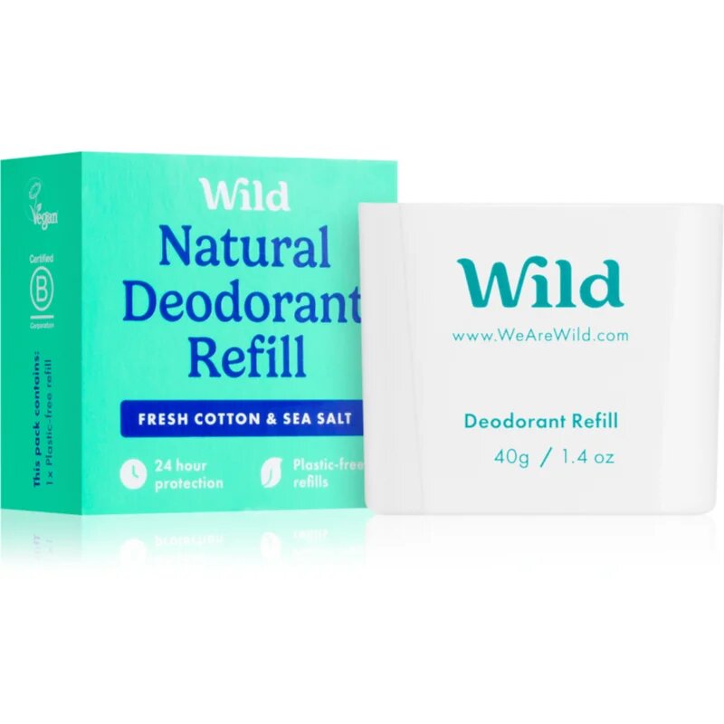Wild Fresh Cotton & Sea Salt deodorant stick rezervă 40 g