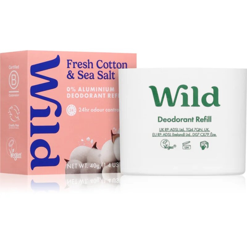 Wild Fresh Cotton & Sea Salt deodorant stick rezervă 40 g