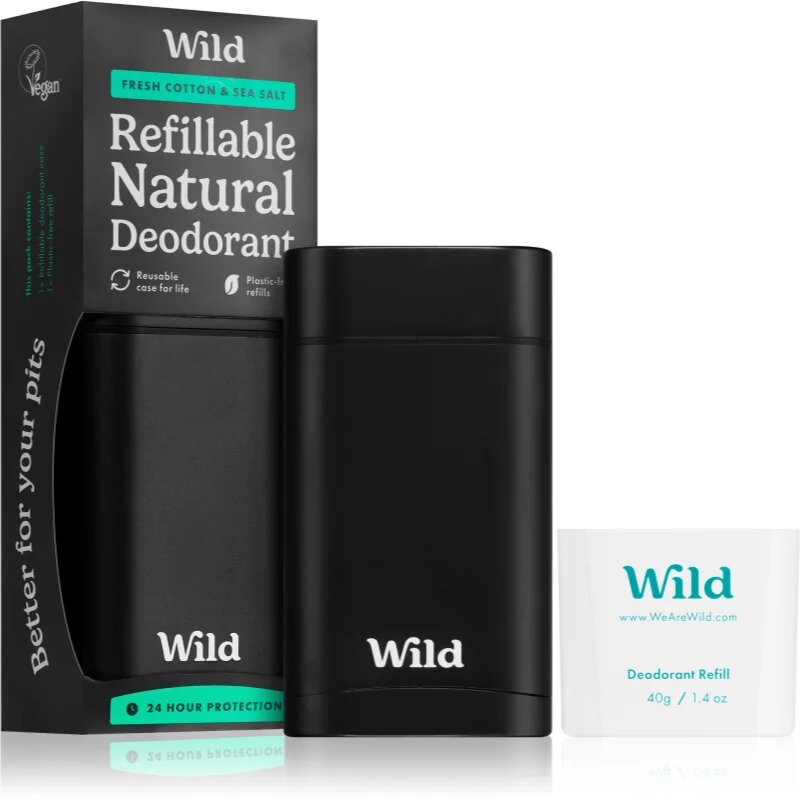 Wild Fresh Cotton & Sea Salt Men's Black Case deodorant stick cu sac 40 g