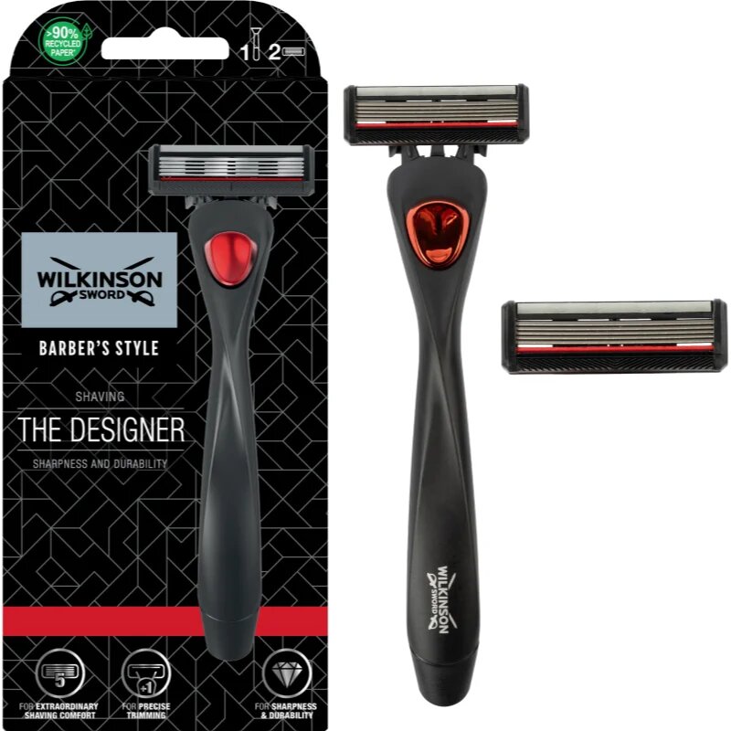 Wilkinson Sword Barber's Style The Architect aparat de ras + rezervă 2 pc