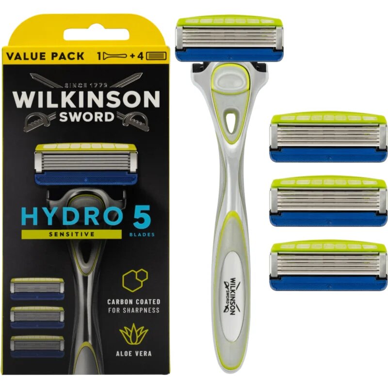 Wilkinson Sword Hydro5 Sensitive aparat de ras + rezervă 4 pc