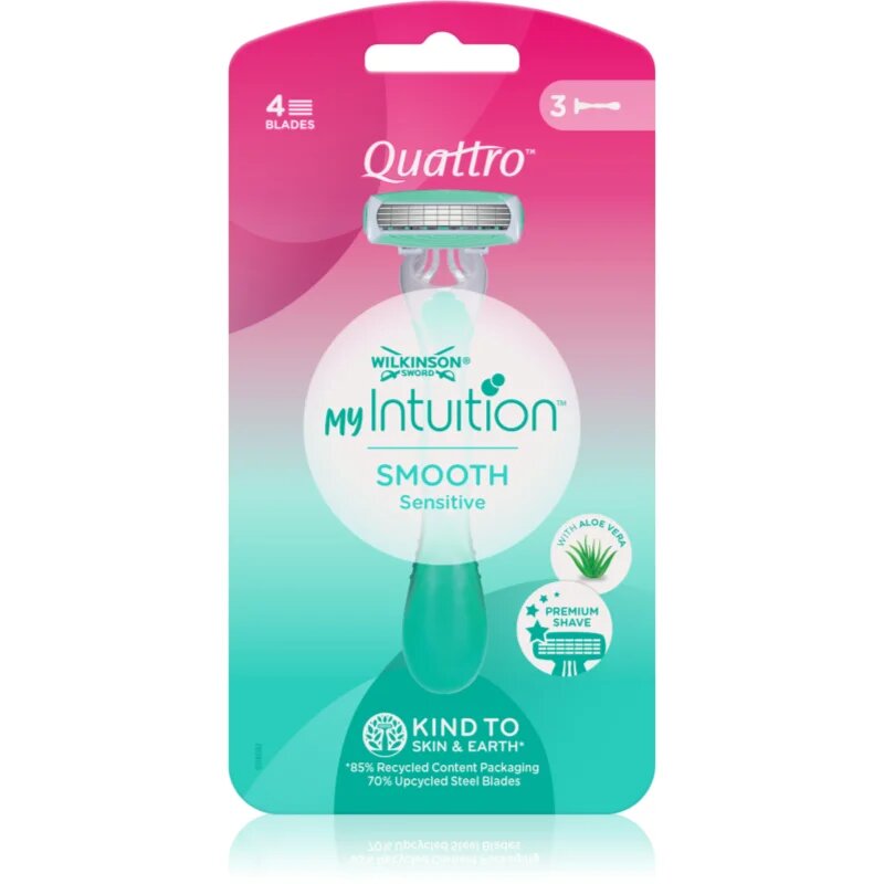 Wilkinson Sword My Intuition Quattro aparat de ras de unică folosință Smooth Sensitive 3 buc