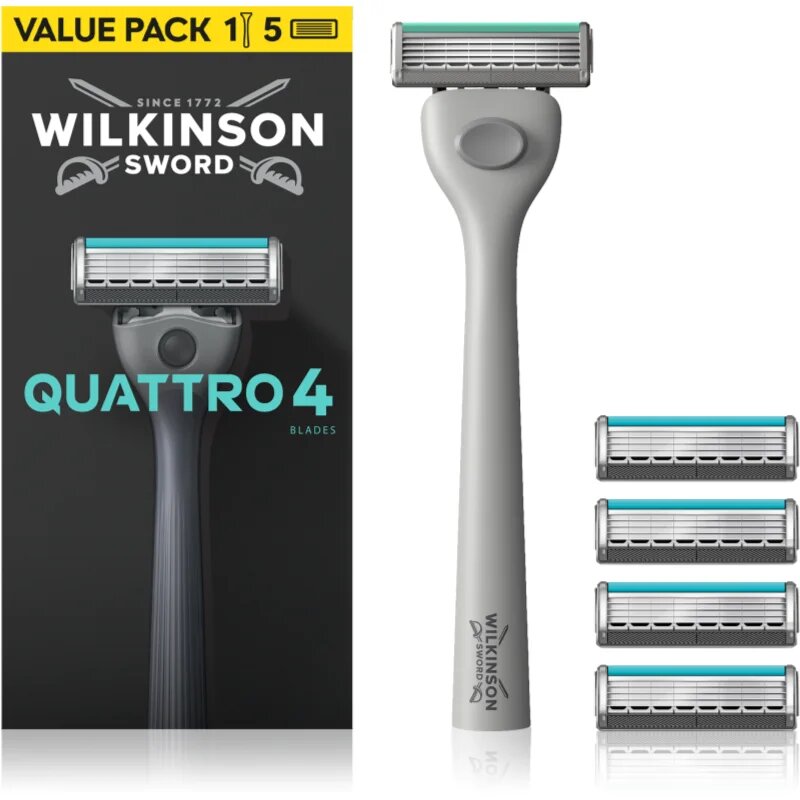Wilkinson Sword Quattro aparat de ras + lame de rezervă
