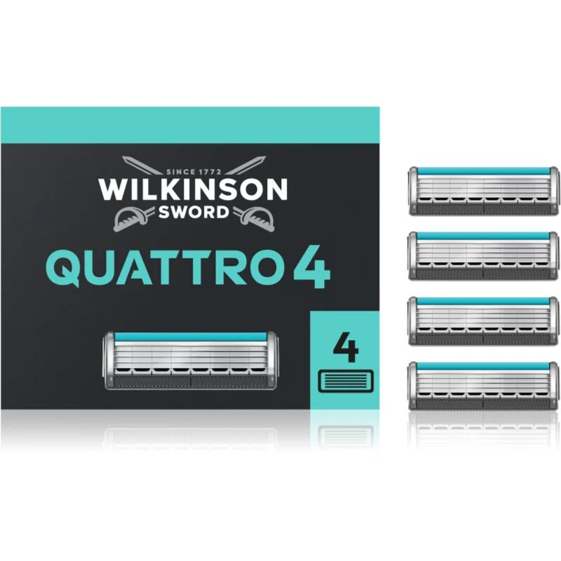 Wilkinson Sword Quattro Essential 4 Titanium Sensitive rezerva Lama 4 buc