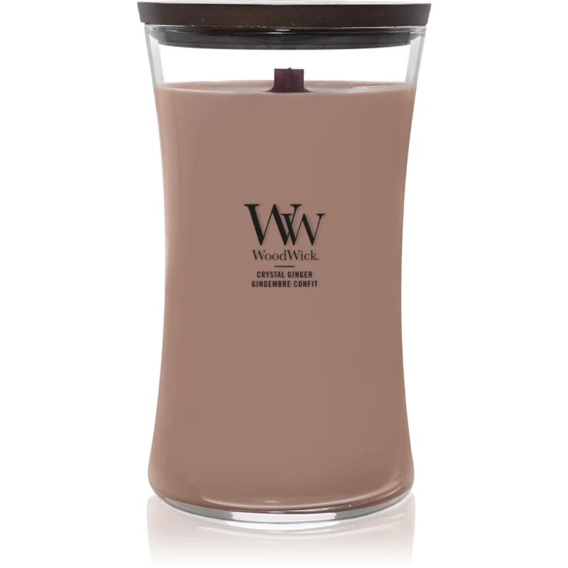 Woodwick Crystal Ginger lumânare parfumată cu fitil din lemn 610 g