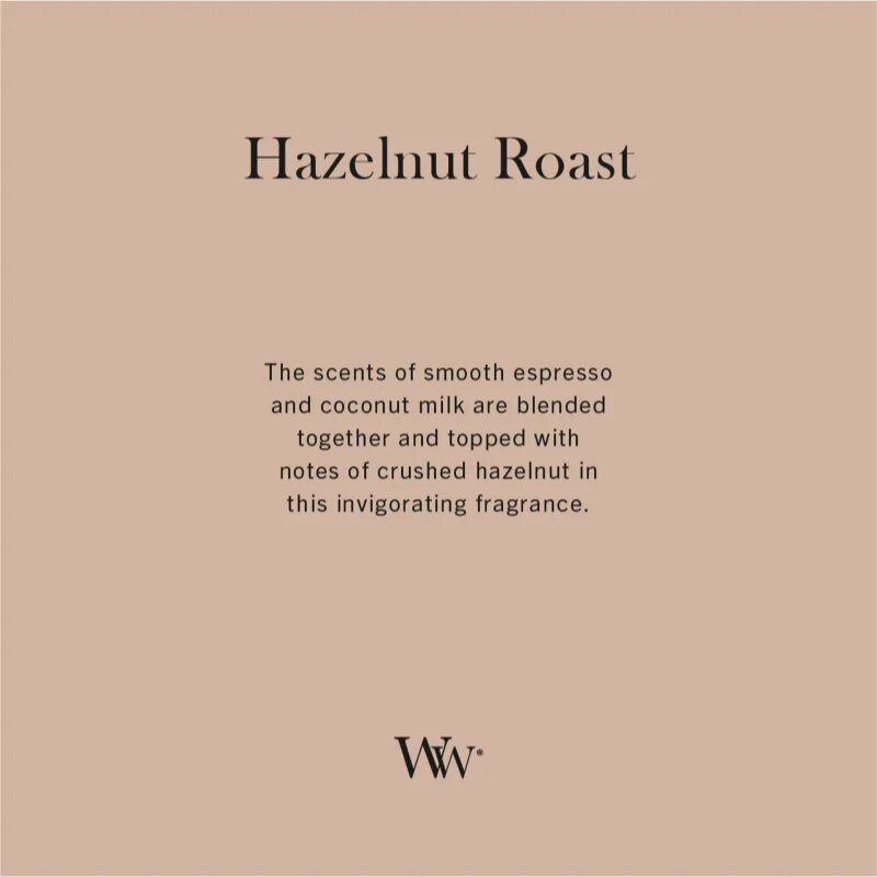 Woodwick Hazelnut Roast lumânare parfumată cu fitil din lemn 610 g