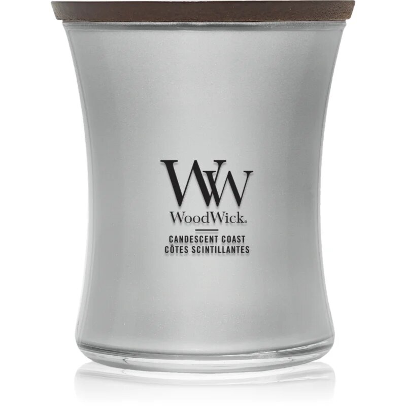 Woodwick Precious Metals Candescent Coast lumânare parfumată 275 g