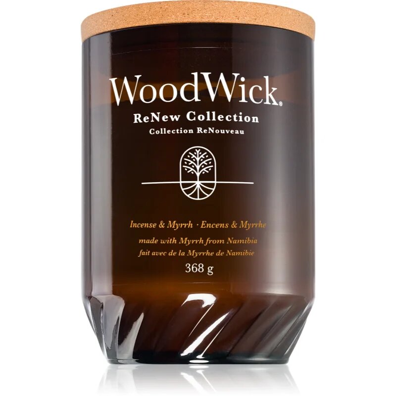 Woodwick Renew Incense & Myrrh lumânare parfumată 368 g