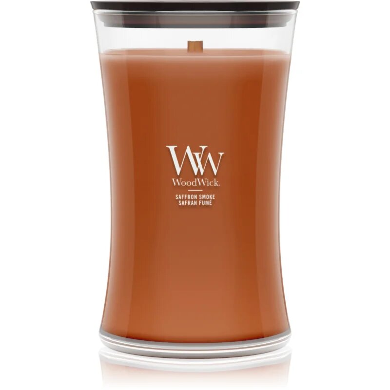Woodwick Saffron Smoke lumânare parfumată cu fitil din lemn 610 g