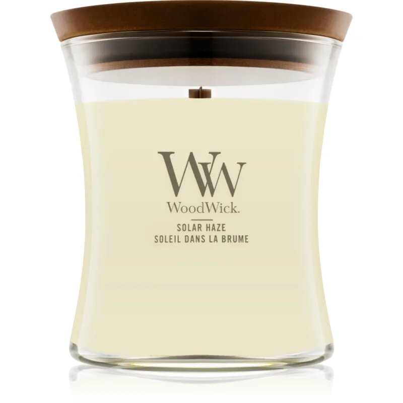 Woodwick Solar Haze lumânare parfumată cu fitil din lemn 275 g
