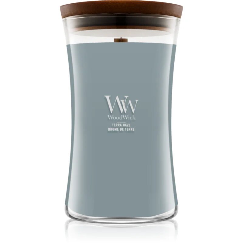 Woodwick Terra Haze lumânare parfumată cu fitil din lemn 610 g