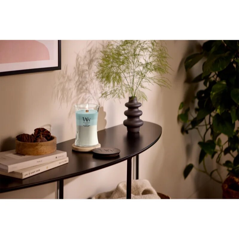 Woodwick Trilogy Driftwood Shores lumânare parfumată cu fitil din lemn 610 g