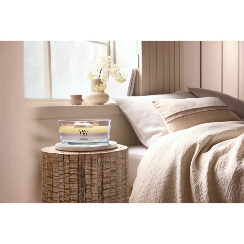 Woodwick Trilogy Floral Blossoms lumânare parfumată cu fitil din lemn 453.6 g