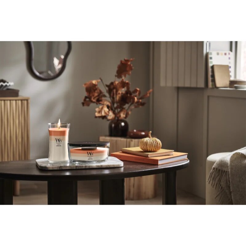 Woodwick Trilogy Hearth Spice lumânare parfumată cu fitil din lemn 610 g