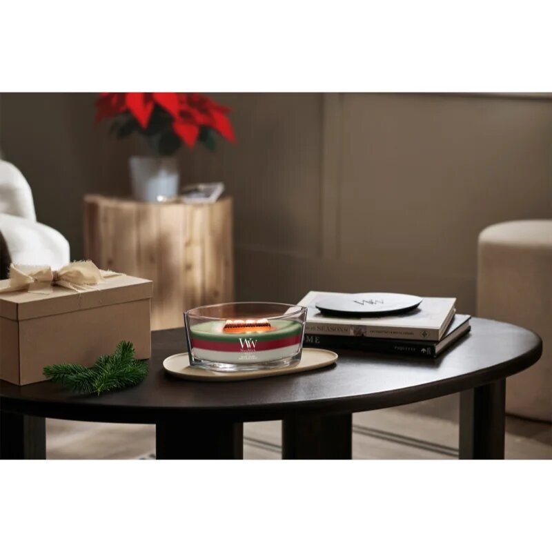 Woodwick Trilogy Holiday Garland lumânare parfumată cu fitil din lemn 453.6 g