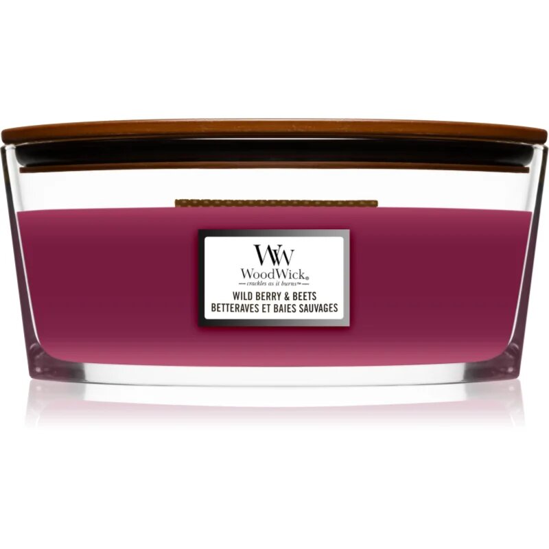 Woodwick Wild Berry & Beets lumânare parfumată cu fitil din lemn (hearthwick) 4536 g