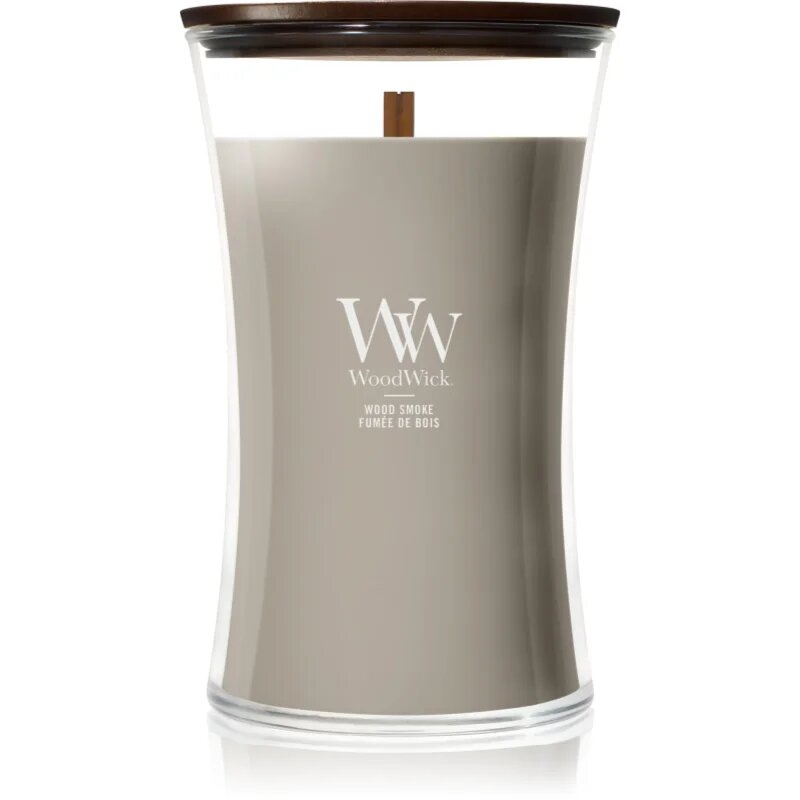 Woodwick Wood Smoke lumânare parfumată cu fitil din lemn 610 g
