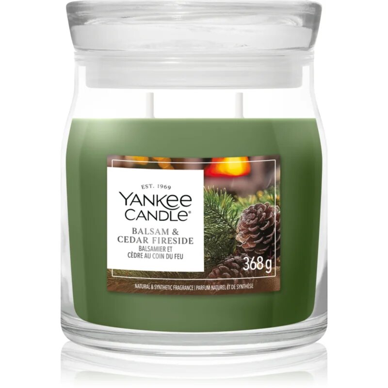 Yankee Candle Balsam & Cedar Fireside lumânare parfumată 368 g
