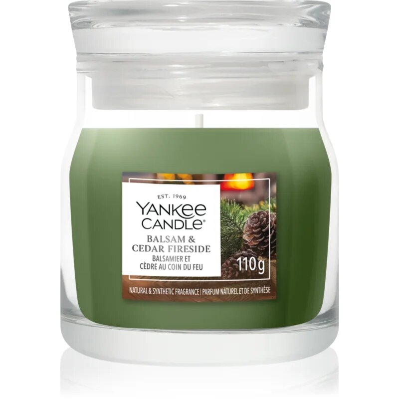 Yankee Candle Balsam & Cedar Fireside lumânare parfumată Signature 110 g