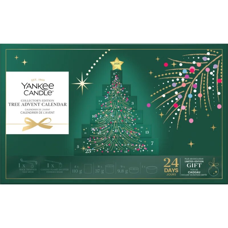 Yankee Candle Christmas Collection 2026 Collector's Edition Tree Advent Calendar Calendar de Crăciun ediție de colecție
