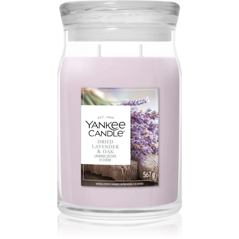 Yankee Candle Dried Lavender & Oak lumânare parfumată 567 g