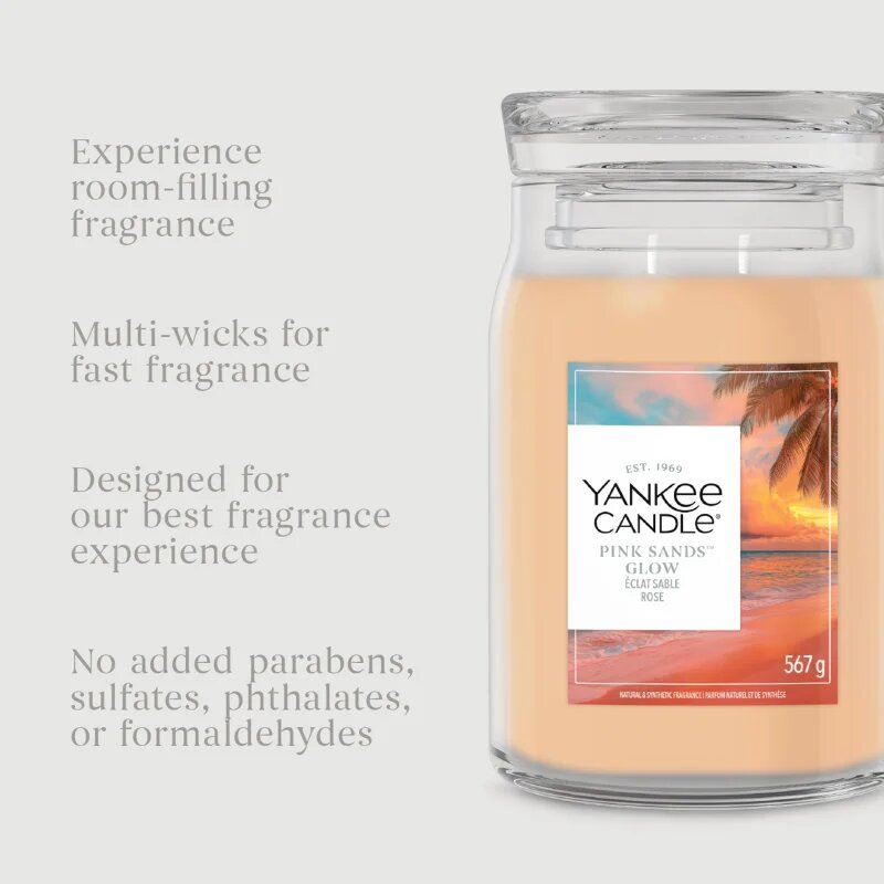 Yankee Candle Pink Sands Glow lumânare parfumată 368 g