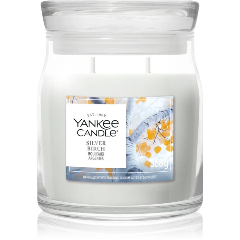 Yankee Candle Silver Birch lumânare parfumată 368 g