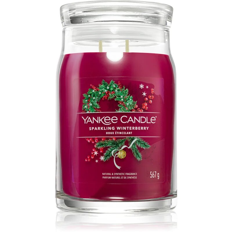 Yankee Candle Sparkling Winterberry lumânare parfumată Signature 567 g