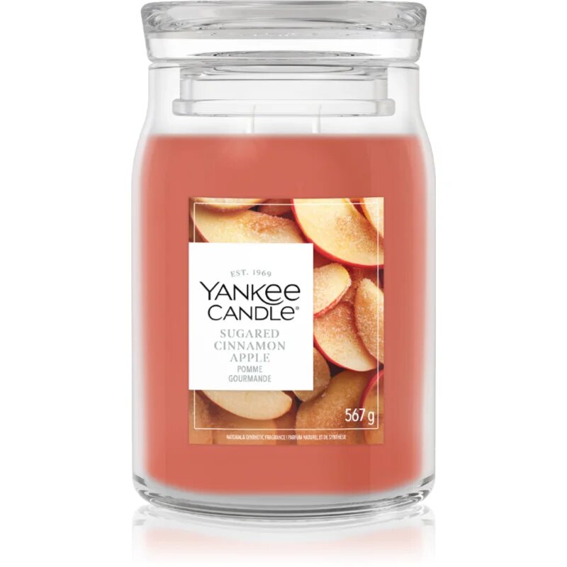 Yankee Candle Sugared Cinnamon Apple lumânare parfumată 567 g