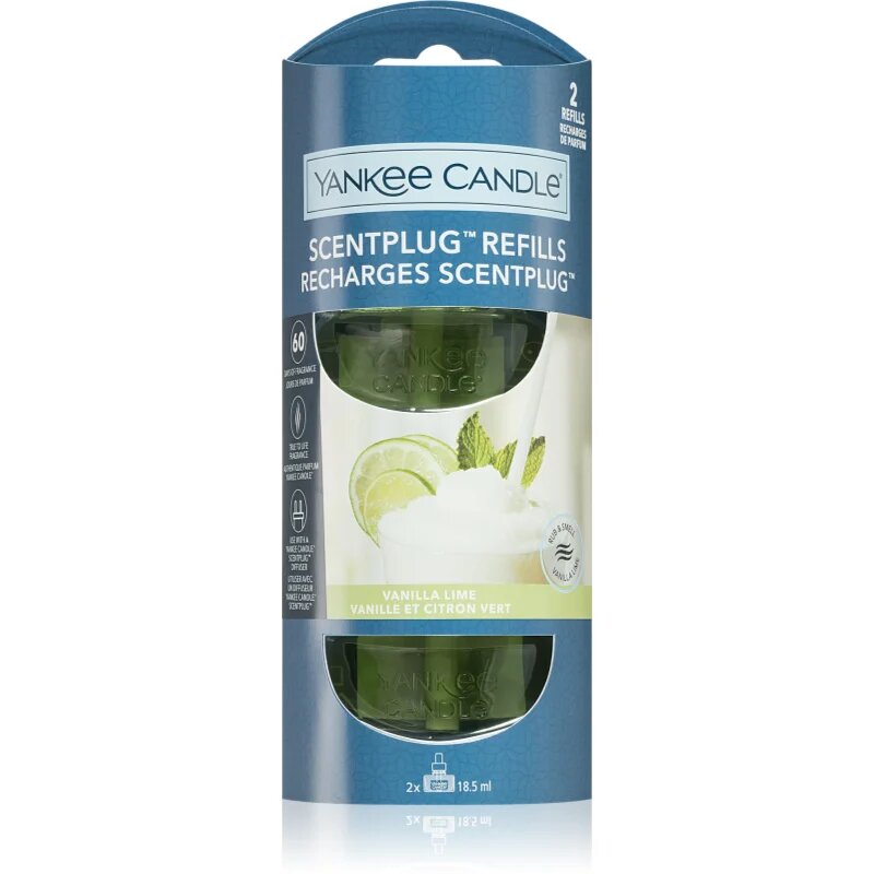 Yankee Candle Vanilla Lime rezervă pentru difuzorul electric 2x18.5 ml