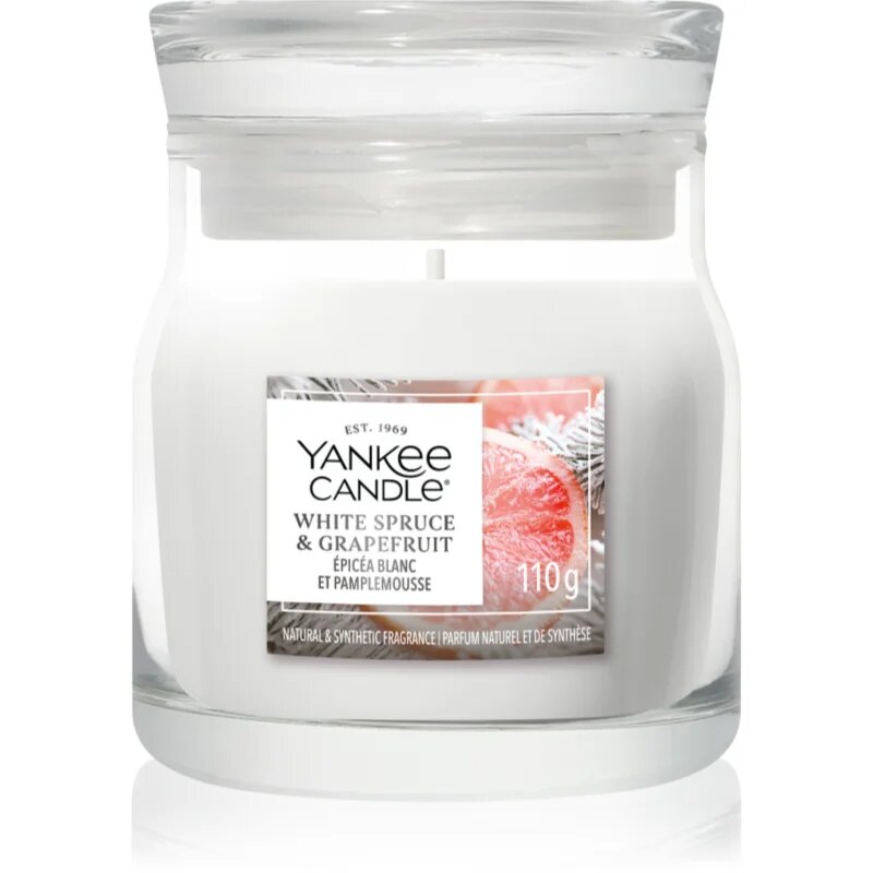 Yankee Candle White Spruce & Grapefruit lumânare parfumată Signature 110 g
