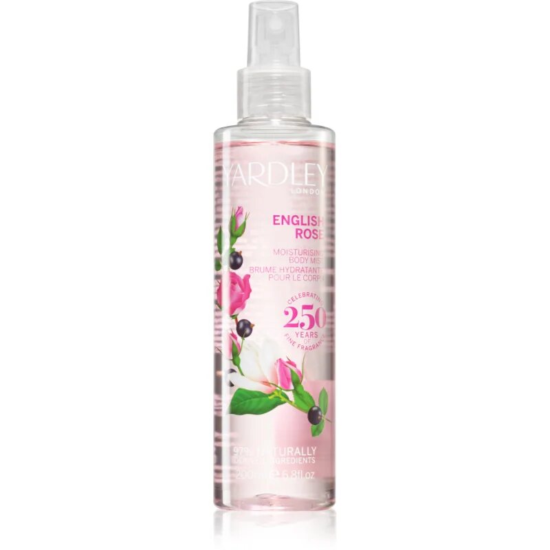 English Rose spray de corp hidratant pentru femei 200 ml