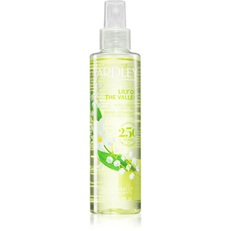 Yardley Lily Of The Valley spray de corp hidratant pentru femei 200 ml