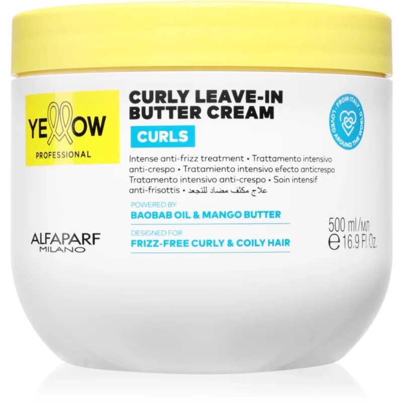 Yellow Professional Curls Curly Leave-in Cream crema leave-in pentru păr creț 500 ml