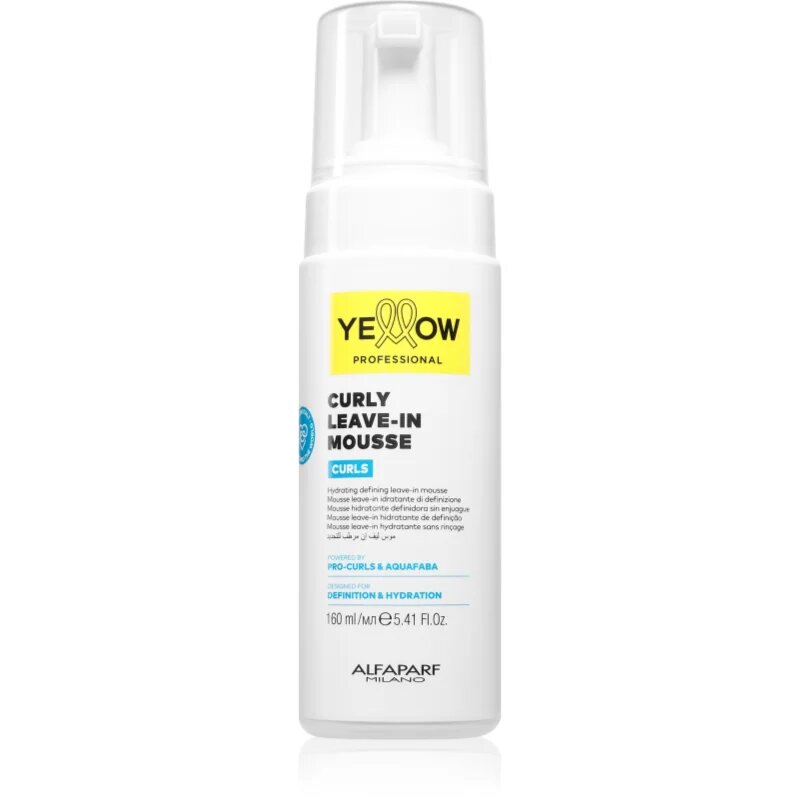 Yellow Professional Curls Curly Leave-in Mousse ingrijire leave-in pentru păr creț 160 ml
