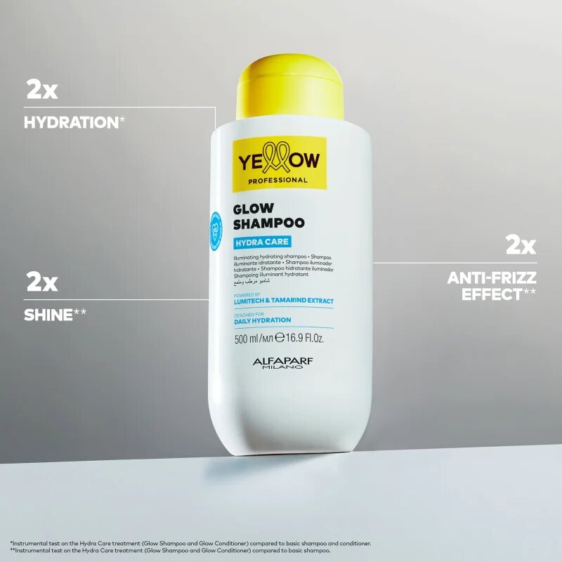Yellow Professional Hydra Care Glow Shampoo sampon hidratant pentru toate tipurile de păr 500 ml